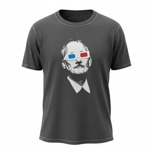 Bill Murray 3D Glasses Graphic T Shirt Mens XL Black Movie Tee